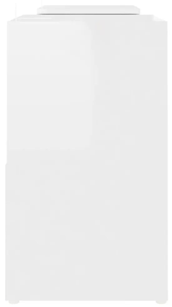 Έπιπλο Τηλεόρασης Λευκό Γυαλ. 104 x 30 x 52 εκ. από Μοριοσανίδα - Λευκό