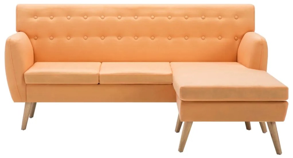 vidaXL Καναπές ΓωνιακόςΠορτοκαλί 171,5 x 138 x 81,5 εκ. Υφασμάτινος