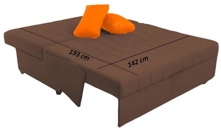 Καναπές Διθέσιος New Montana Fylliana Καφέ - Πορτοκαλί 145x100x92 εκ. 145x100x92 εκ.