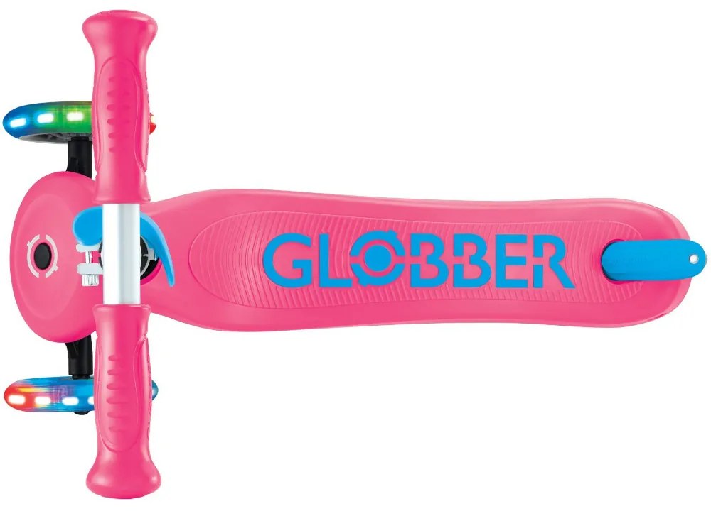 Globber Scooter Primo Plus Lights Fuchsia
