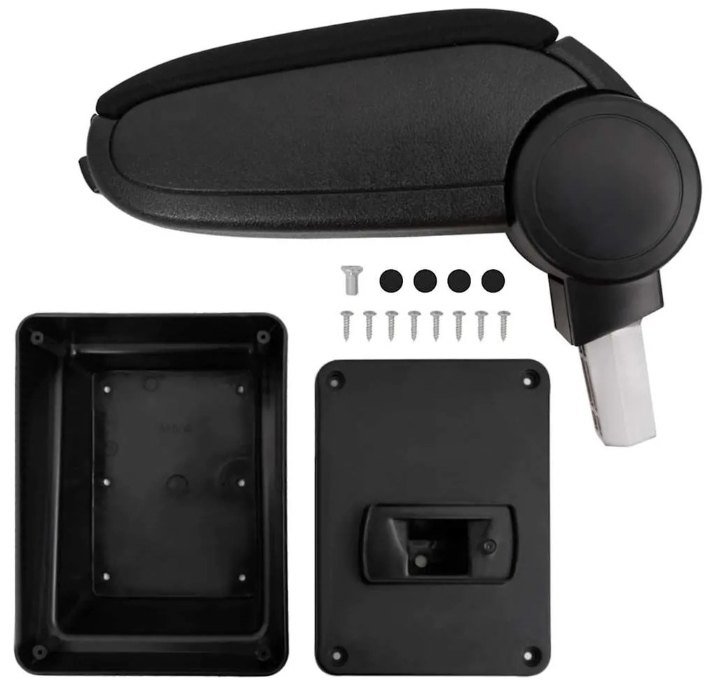 vidaXL Τεμπέλης Αυτοκινήτου Μαύρος 17 x 40 x (31-49) εκ. από ABS