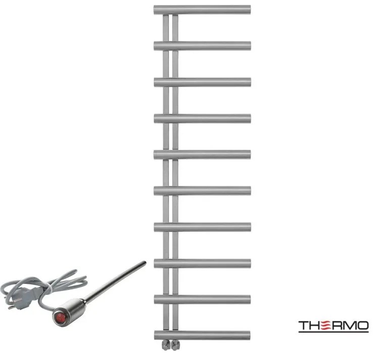 Thermo ACCENT Θερμαινόμενη πετσετοκρεμάστρα από ανοξείδωτο χάλυβα με ηλεκτρική λειτουργία 176x50cm Inox Brushed