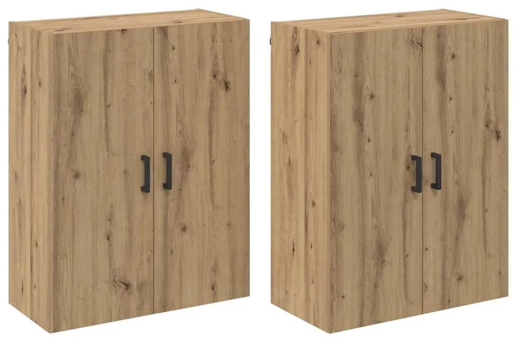 vidaXL Ντουλάπια Τοίχου 2 pcs artisan δρυς 69.5 x 34 x 90 εκ.