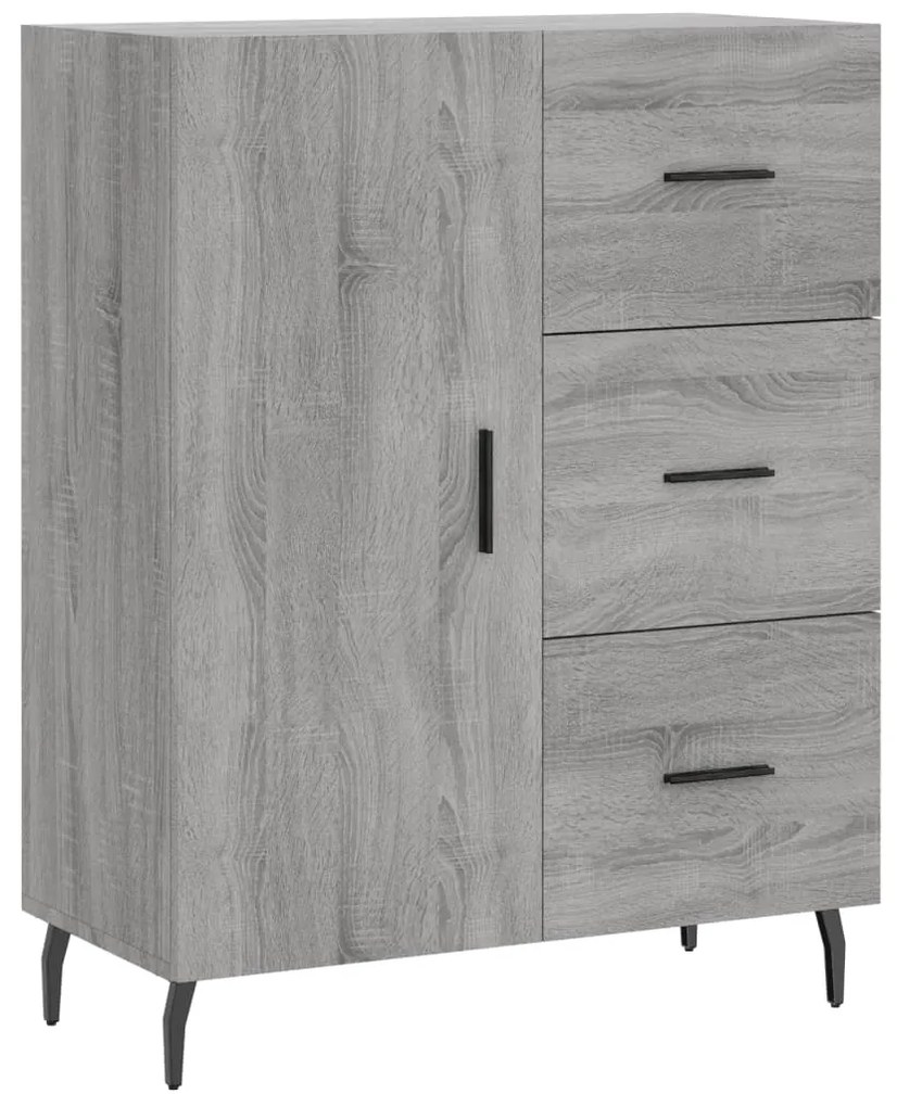 vidaXL Ντουλάπι Γκρι Sonoma 69,5 x 34 x 180 εκ. Επεξεργασμένο Ξύλο