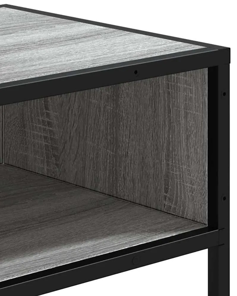 vidaXL Τραπέζι κονσόλας Γκρίζο Σονόμα 90x35x80 cm Ξύλινη κατασκευή