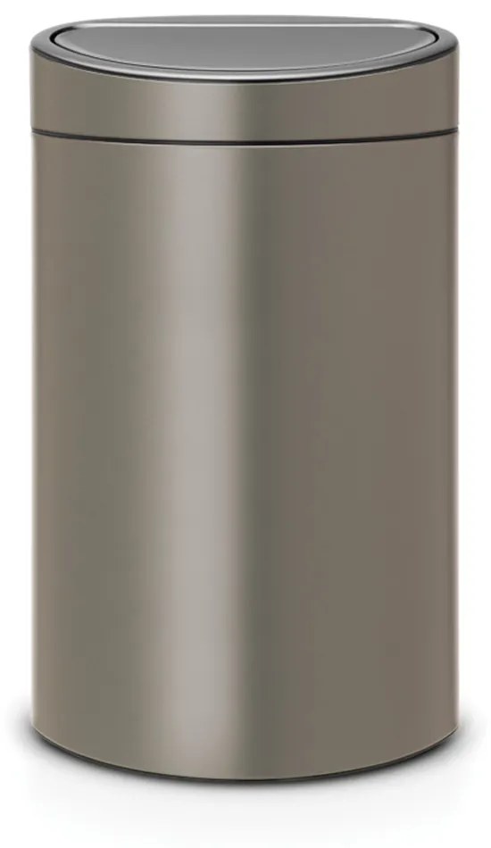 Brabantia 1003225 Κάδος Απορριμμάτων Μεταλλικός Touch Bin New Recycle 10+23L, Platinum
