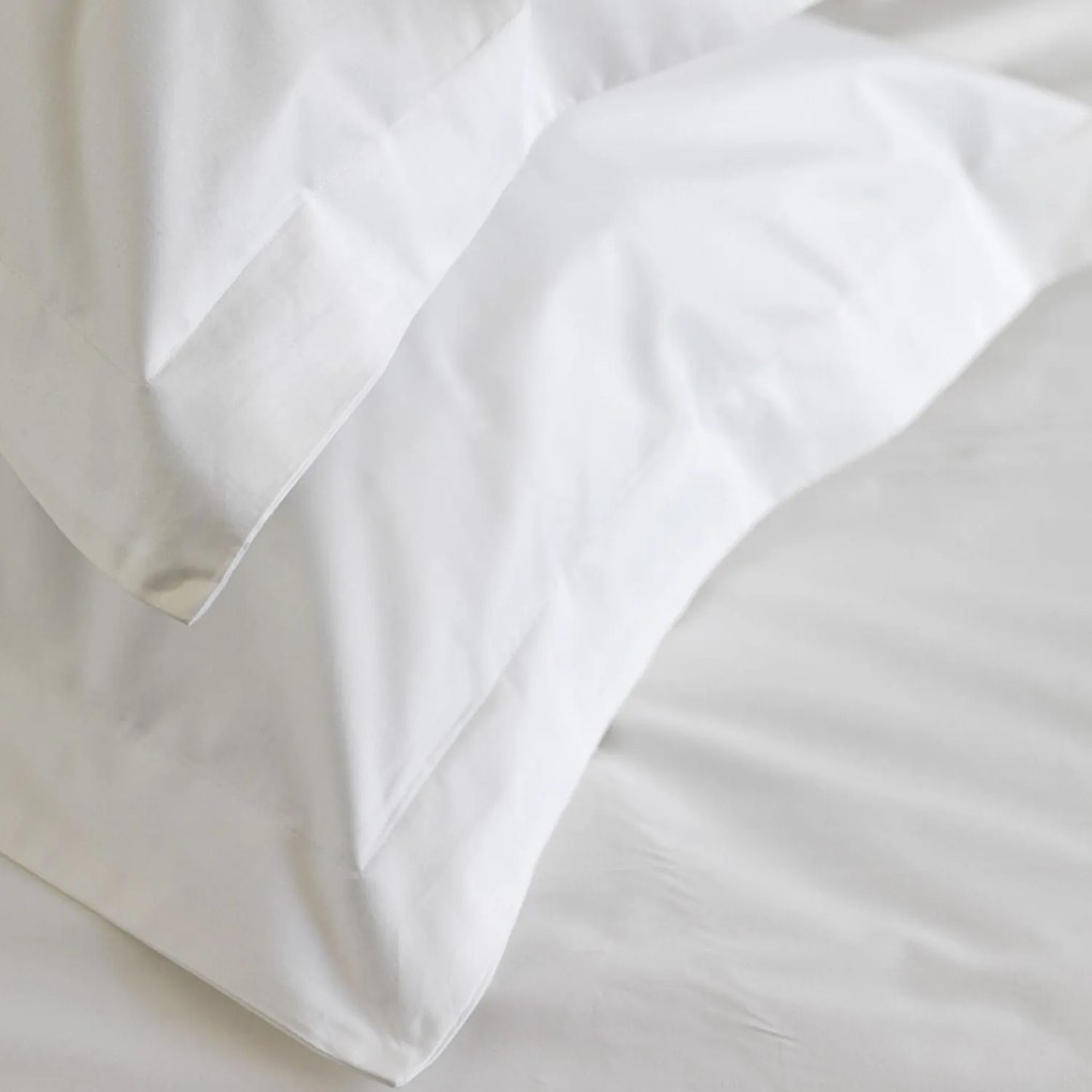 Σεντόνι White Plain White Palamaiki Ημίδιπλο 100% Cotton Percale