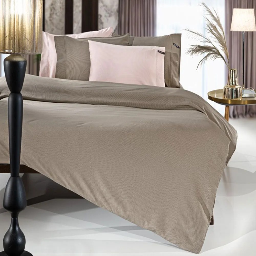 Σεντόνι Minimal Με Λάστιχο Wenge Guy Laroche King Size 180x235cm 100% Cotton Satin