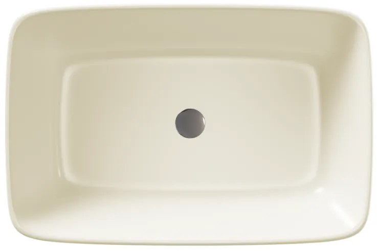 Sanitec Atlas 281 Νιπτήρας Συνθετικός Επικαθήμενος 56,5x39,5x12cm Ocra