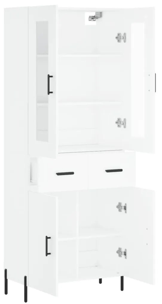 vidaXL Ντουλάπι Λευκό 69,5x34x180 εκ. από Επεξεργασμένο Ξύλο