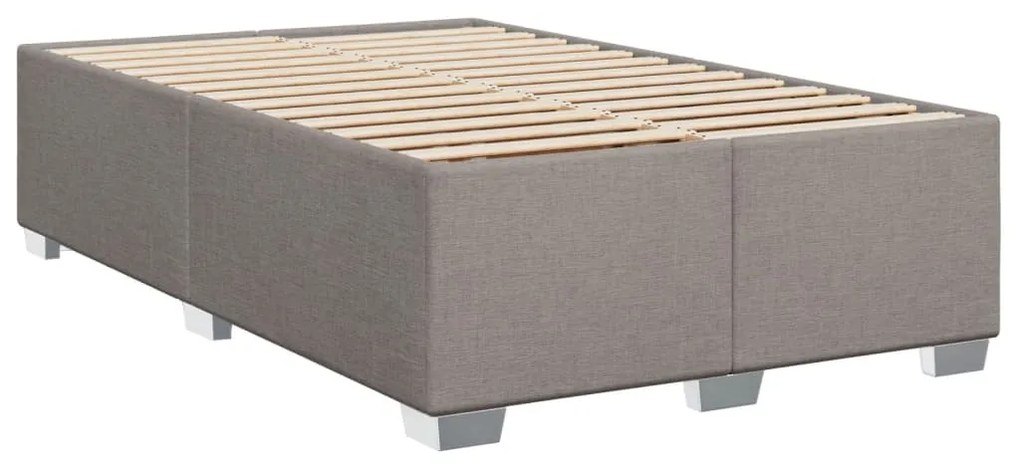 Κρεβάτι Boxspring με Στρώμα Taupe 120x200 εκ. Υφασμάτινο - Μπεζ-Γκρι