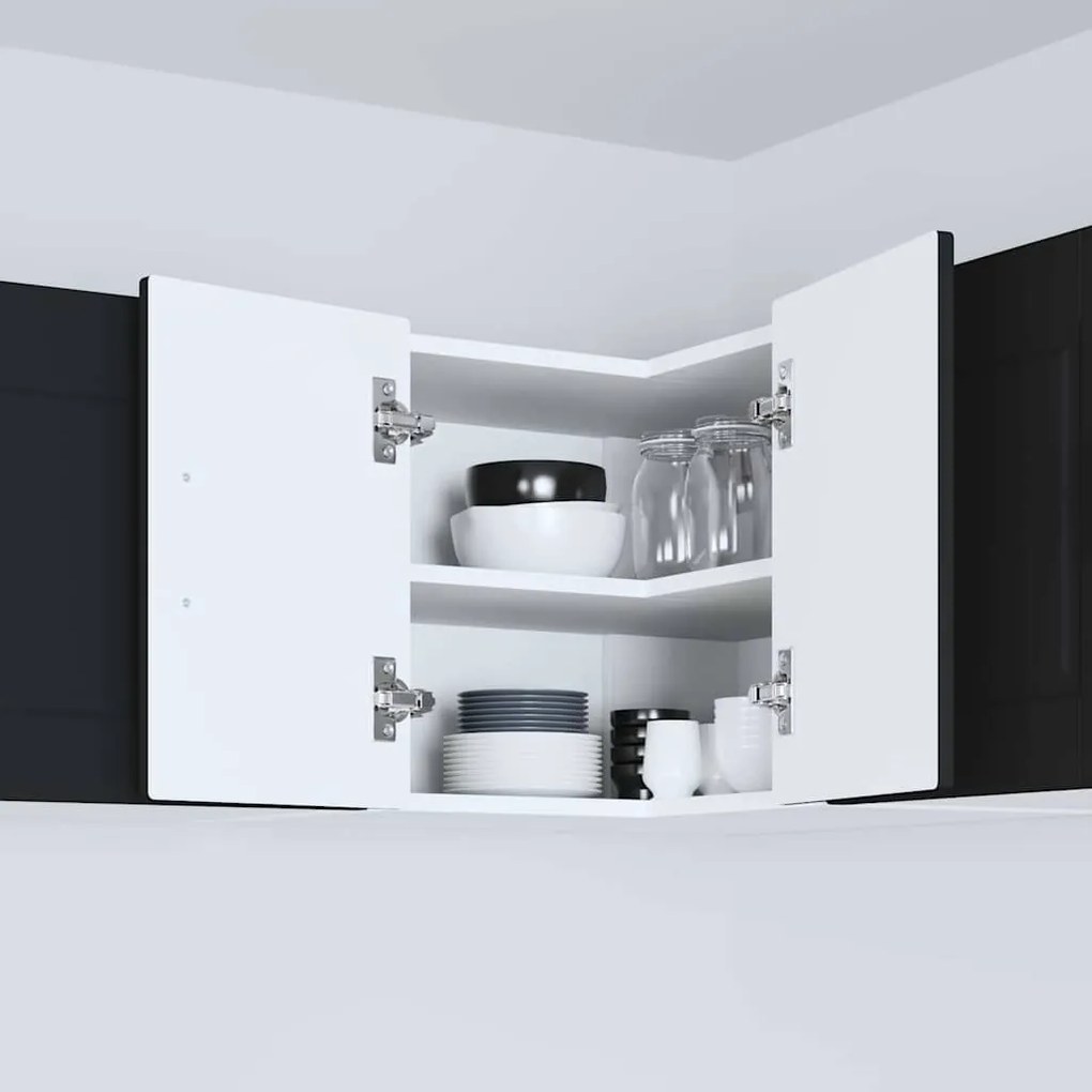 vidaXL Ντουλάπα Κουζίνας Μαύρο 57 x 57 x 40 εκ. Επεξεργασμένο ξύλο