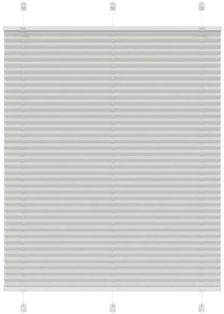 vidaXL Πλισέ περσίδα ανοιχτό γκρι 105x150 cm Πλάτος υφάσματος 104,4 cm