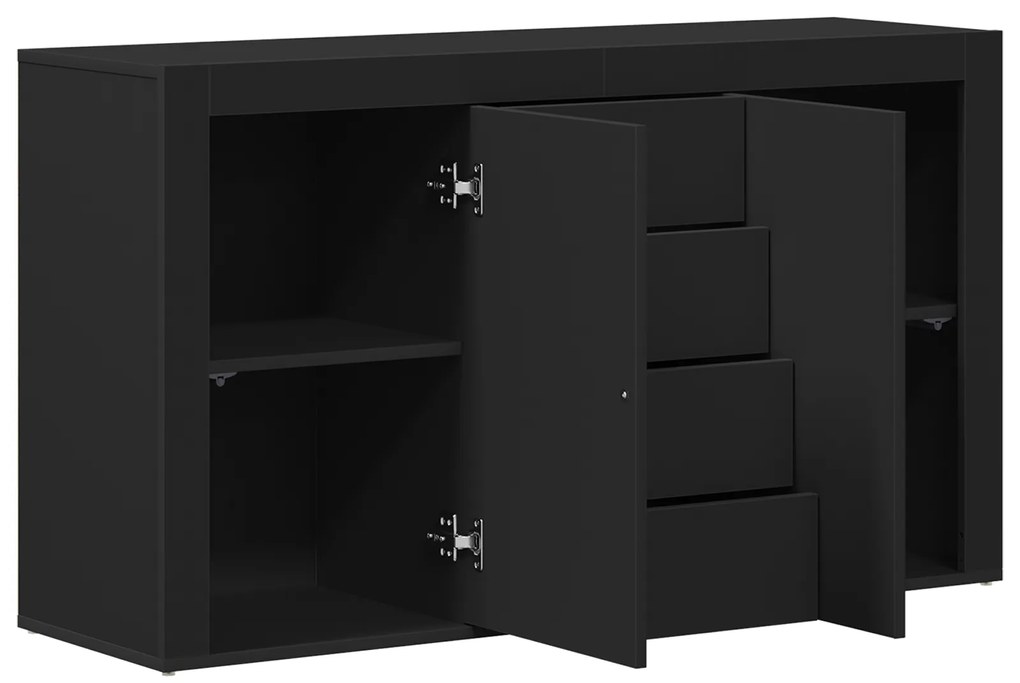 vidaXL Πλαϊνό γραφείο Μαύρο 120 x 36 x 69 εκ Επεξεργασμένο ξύλο