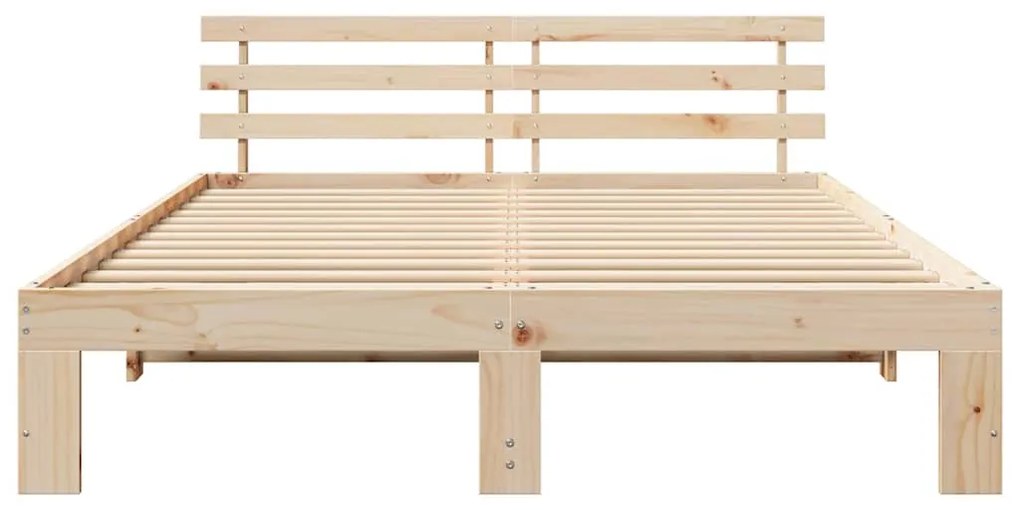 vidaXL Σκελετός Κρεβατιού Καφέ 150 x 200 cm Μασίφ ξύλο πεύκου