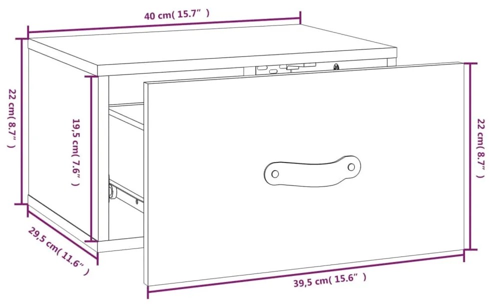 ΚΟΜΟΔΙΝΑ ΕΠΙΤΟΙΧΙΑ 2 ΤΕΜ. 40 X 29,5 X 22 ΕΚ. 820987