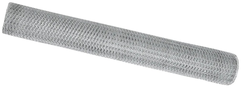 vidaXL Εξάγωνος Φράχτης Γκρίζος Ασημί 1.2 x 10 m Γαλβανισμένος χάλυβας
