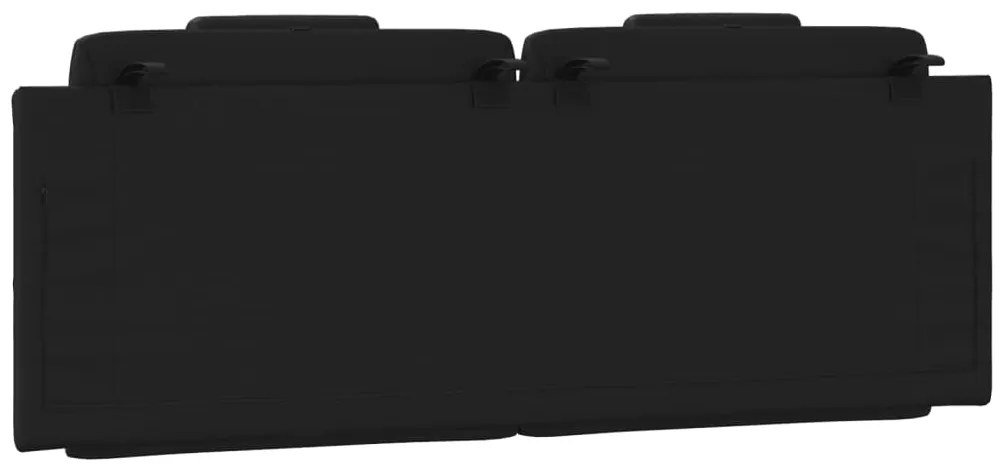 vidaXL Μαξιλάρι για Κεφαλάρι Viana Μαύρο 120 εκ. από Συνθετικό Δέρμα