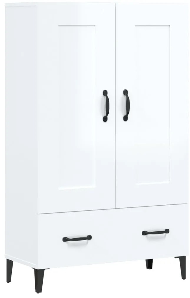 vidaXL Ντουλάπα Γυαλιστερό Λευκό 70x31x115 εκ. από Επεξεργασμένο Ξύλο