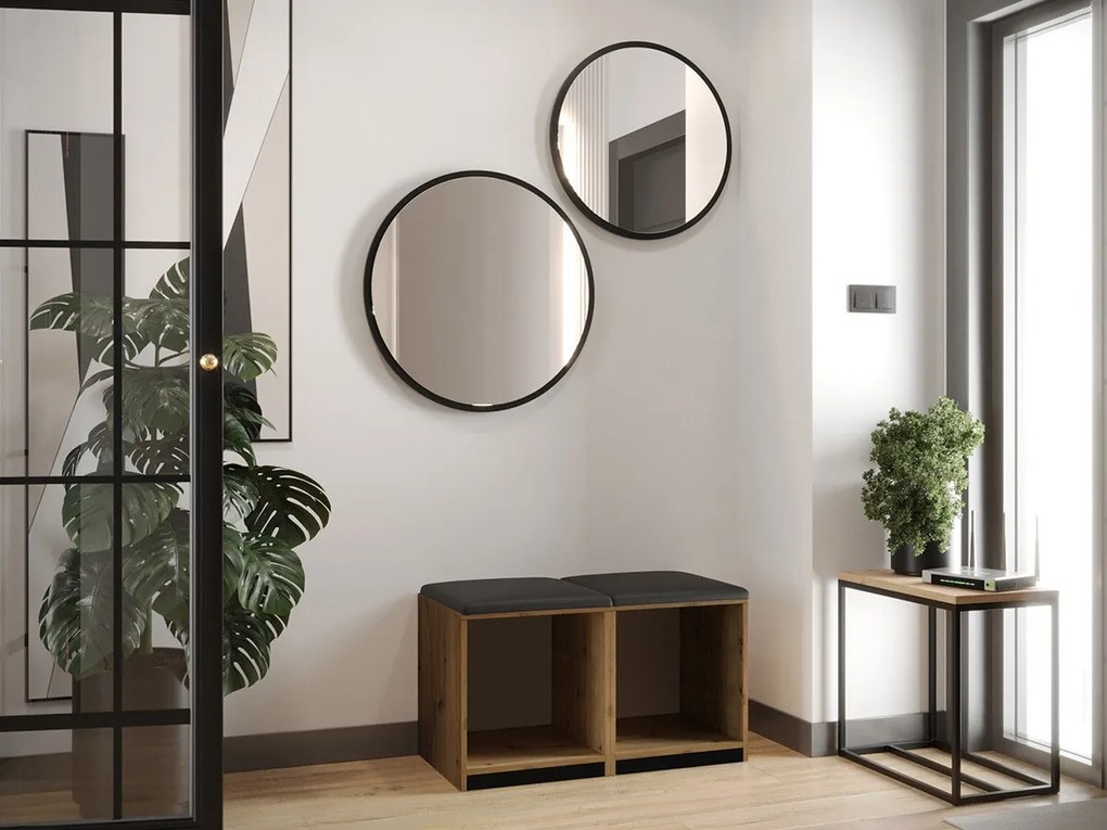 Σετ επίπλων Hartford E106, 84x44cm, 21 kg, Μαύρο, Artisan δρυς, Ταπισερί, Πλαστικοποιημένη μοριοσανίδα, Μεμονωμένα μέρη, Μπλε, Είδος βελούδου