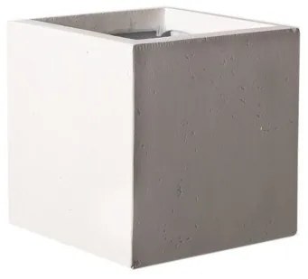 Γλάστρα Πήλινη Τετράγωνη Rocky Γκρι Ανοιχτό L 40x40x40 εκ. C-5050-8 Supergreens-C-5050-8-Γκρι C-5050-8