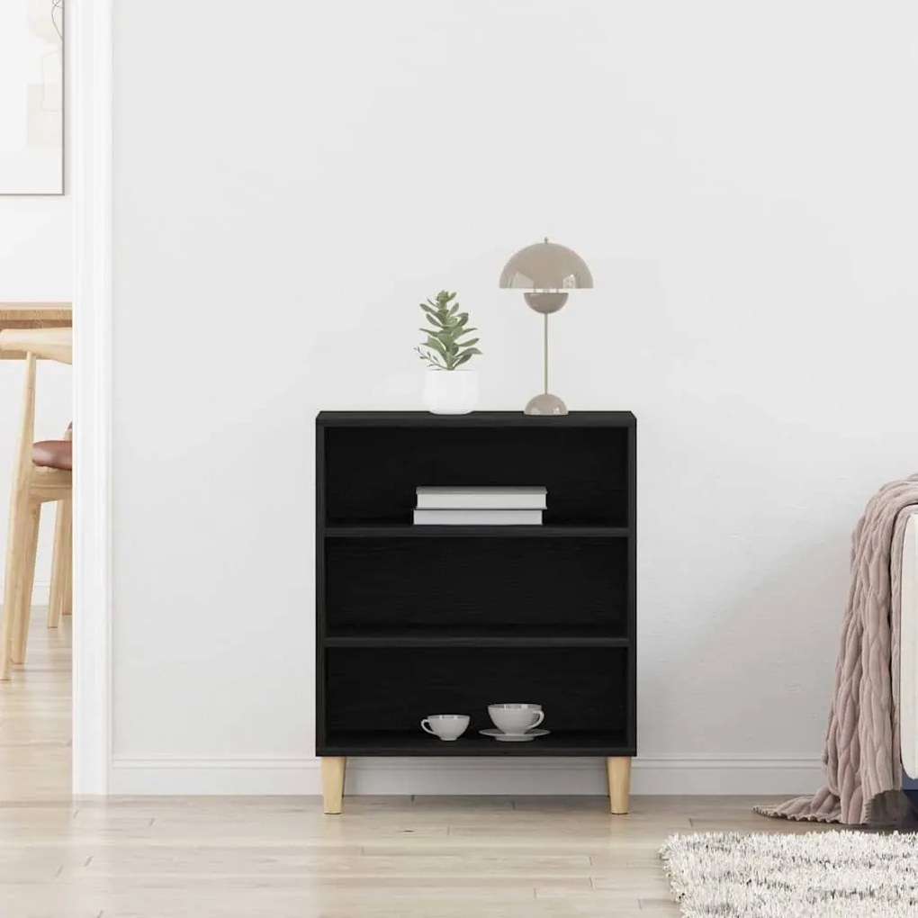 vidaXL Πλαϊνό γραφείο Μαύρη δρυς 57 x 35 x 70 εκ Επεξεργασμένο ξύλο