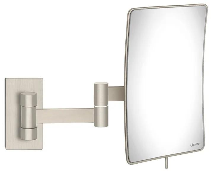 Καθρέπτης Μεγεθυντικός Επτοίχιος με Διπλό Βραχίονα Μεγέθυνση x3 Brushed Nickel Sanco Cosmetic Mirrors MR-301-A73