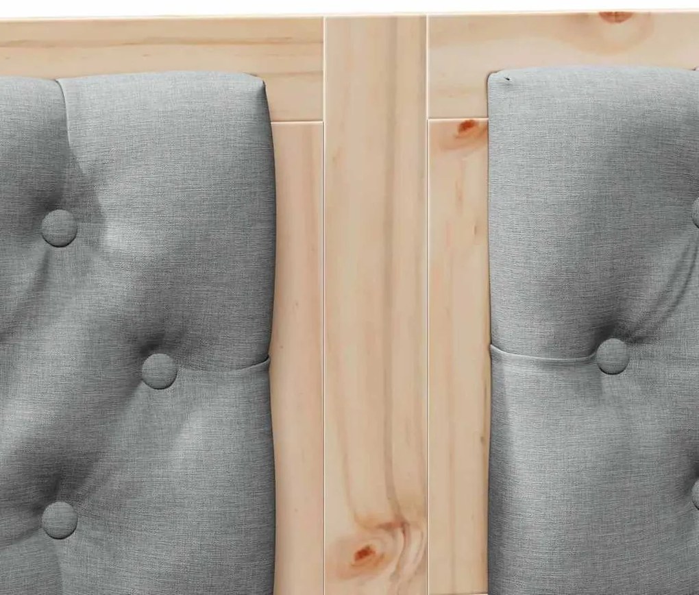 vidaXL Κεφαλάρι Άλλο Καφέ και ανοιχτό γκρι 150 cm Μασίφ ξύλο πεύκου