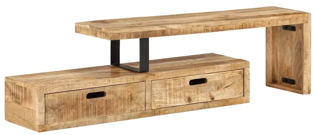 vidaXL Βάση Τηλεόρασης (118-200) x 30x40 εκ. από Μασίφ Ξύλο Μάνγκο