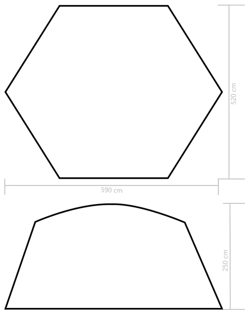 Σκίαστρο Πισίνας Μπλε 590 x 520 x 250 εκ. Υφασμάτινο