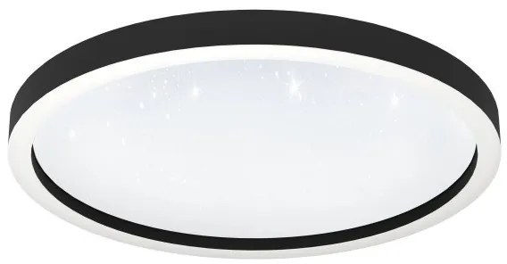 Έξυπνο Φωτιστικό Οροφής Πλαφονιέρα LED 34,5W RGB TW 3CCT Dimmable Εφέ Montemorelos-Z Eglo-900412-Μαύρο 900412