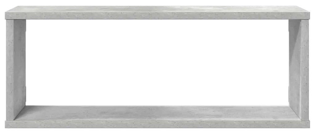 vidaXL Ράφια Κύβοι Τοίχου 4 τεμ. Γκρι Σκυρ. 60x15x23εκ. από Επεξ. Ξύλο