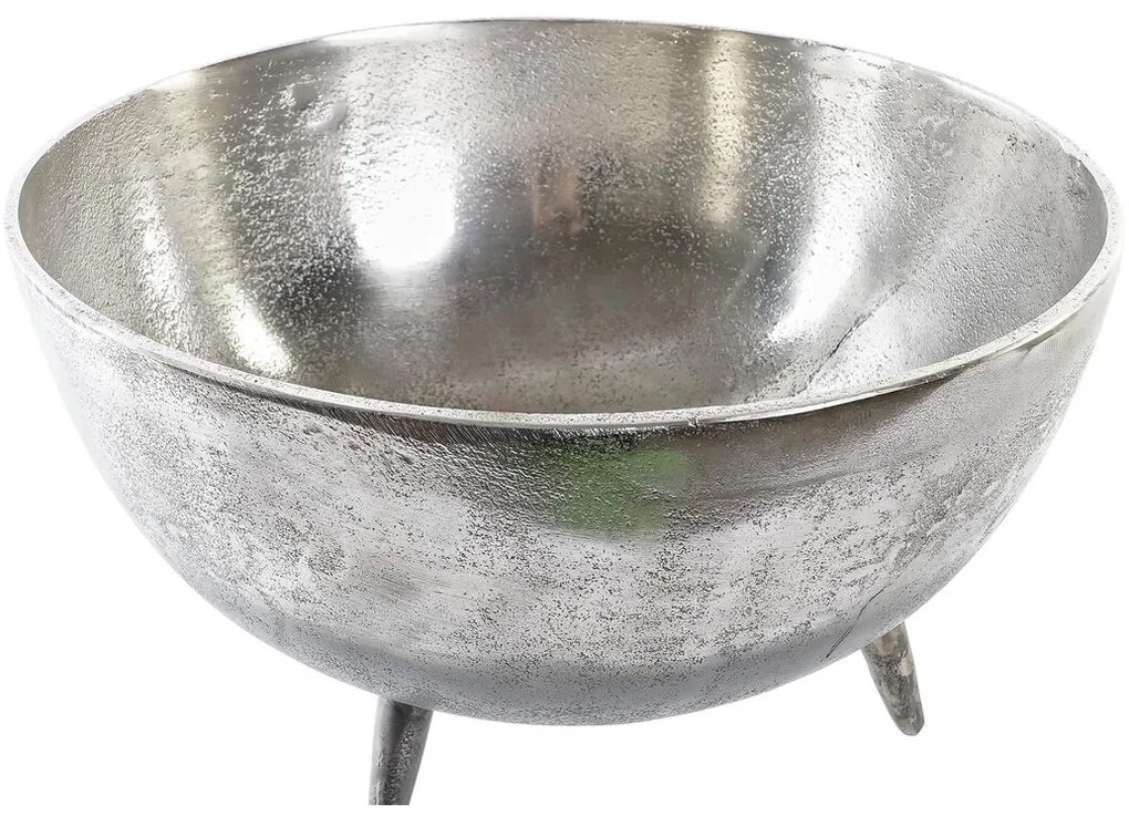 Κεντρικό Τραπεζιού DKD Home Decor Χρυσό Ασημί Αλουμίνιο 31 x 31 x 19,5 cm (x2)