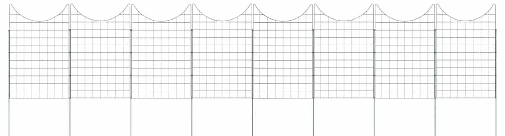 vidaXL Σετ φράχτη για λιμνούλες 8 pcs Πράσινο 50 x 80 cm Ατσάλι