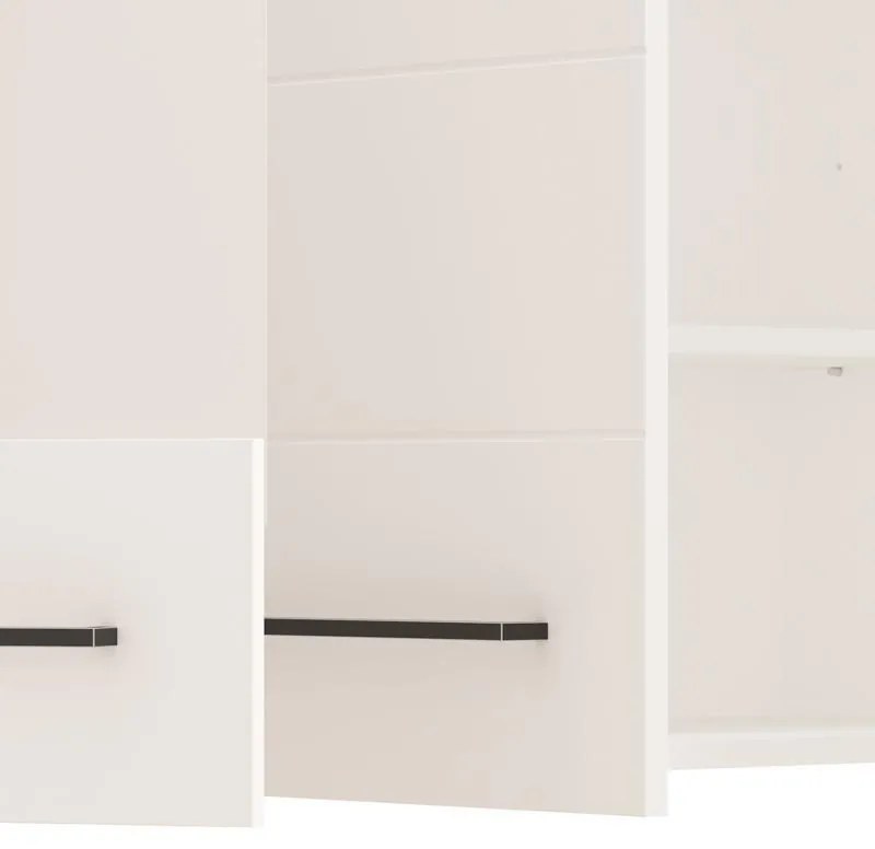 Σύνθεση κουζίνας SAVONA 180 Grey oak - Λευκό 180x57x200εκ. 180x57x200 εκ.