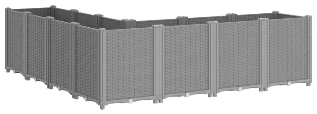 ΖΑΡΝΤΙΝΙΕΡΑ ΚΗΠΟΥ ΑΝΟΙΧΤΟ ΓΚΡΙ 160X160X53 ΕΚ. ΠΟΛΥΠΡΟΠΥΛΕΝΙΟ 367867