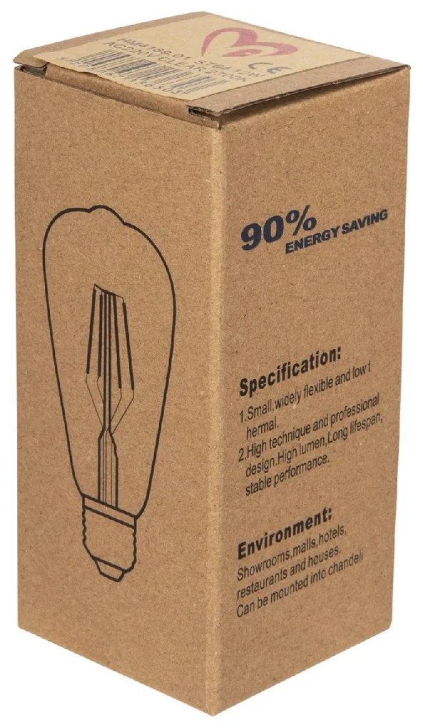 ΛΑΜΠΤΗΡΑΣ HM4189.01 LED FILAMENT 12W E27 3000K ΔΙΑΦΑΝΟΣ