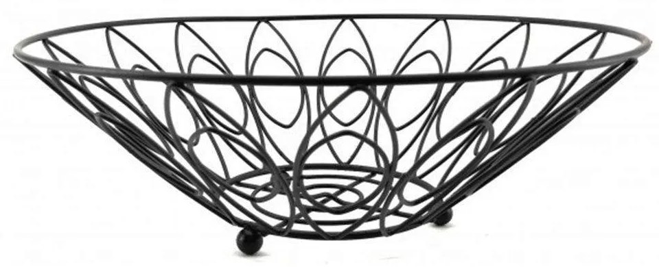 Φρουτιέρα XN00012032 Φ30x10cm Black Max Home Metal