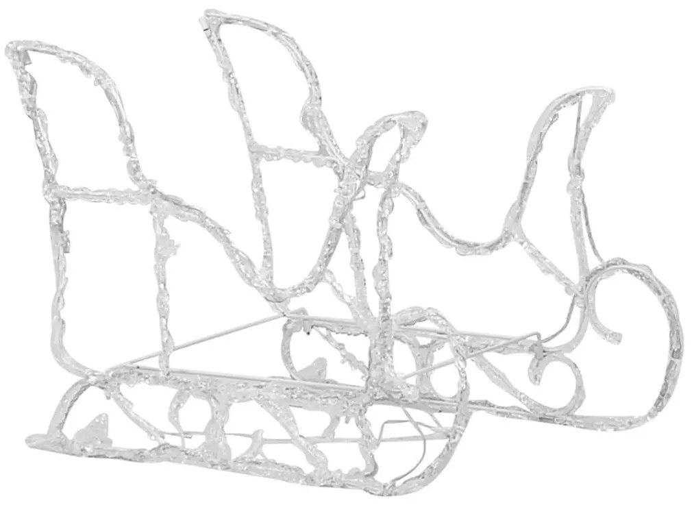 vidaXL Τάρανδοι Χριστουγεννιάτικοι με Έλκηθρο 130 εκ. 160 LED Ακρυλικό