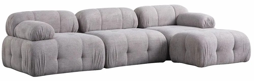 Καναπές Γωνιακός Petite 560ARE1259 290x160x75cm Light Grey