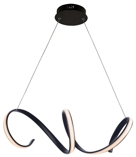 Φωτιστικό Κρεμαστο Aca HM91LEDP64BK CLEO Μαύρο Ματ (Black Mat) 3000K
