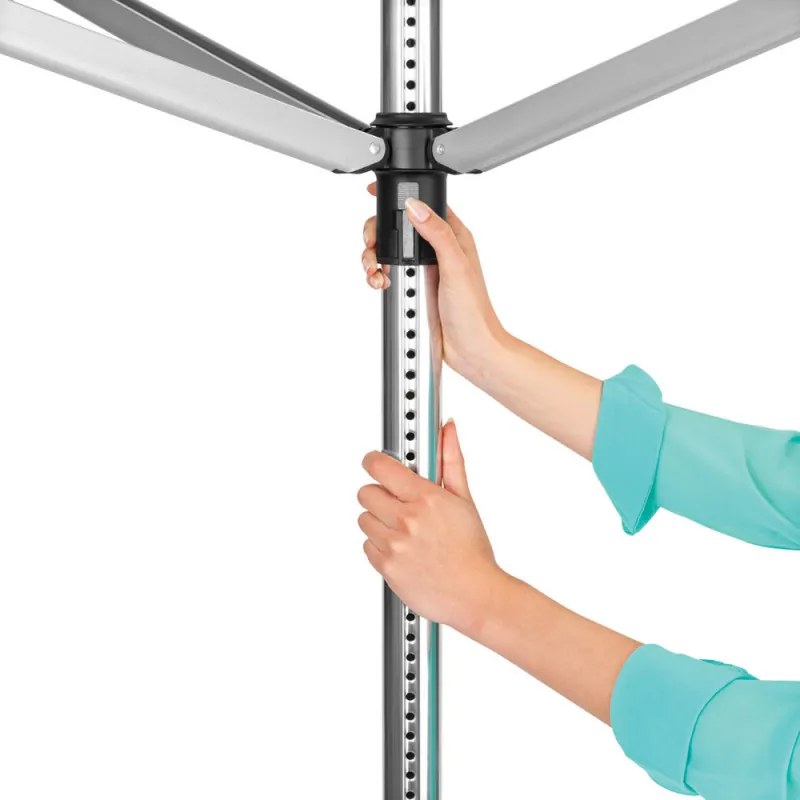 Brabantia Lift-O-Matic για εξωτερικούς χώρους 90300270, 60 m, Ρυθμιζόμενο ύψος, Μεταλλική ακίδα εκσκαφής, Θήκη, Ανθεκτικό στη διάβρωση, Inox