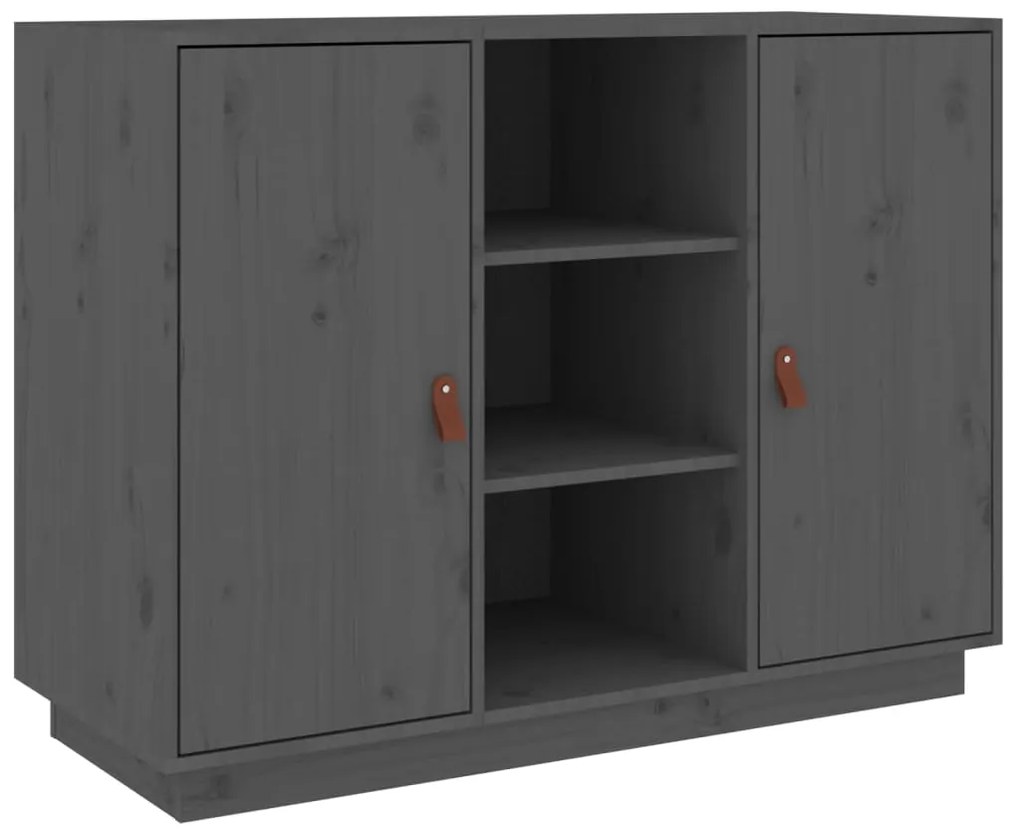 vidaXL Συρταριέρα Γκρι 100 x 40 x 75 εκ. από Μασίφ Ξύλο Πεύκου