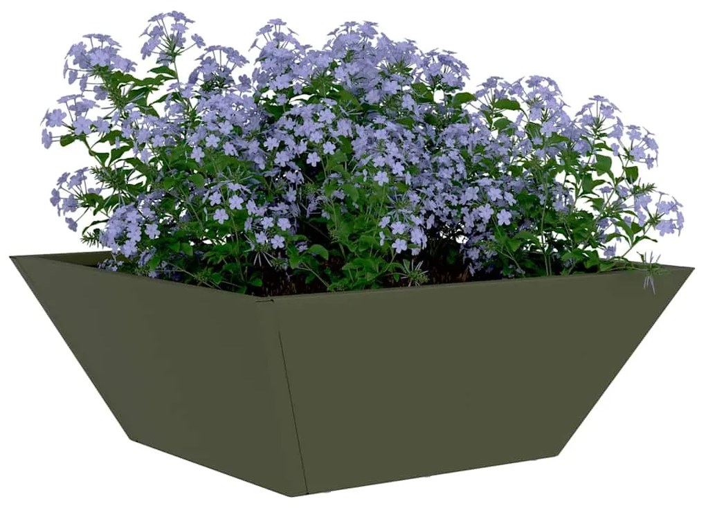 vidaXL Σετ Γλάστρες Κωδ. Κήπου 5 τεμ Ελιάς 40x40x15 εκ Ατσάλι