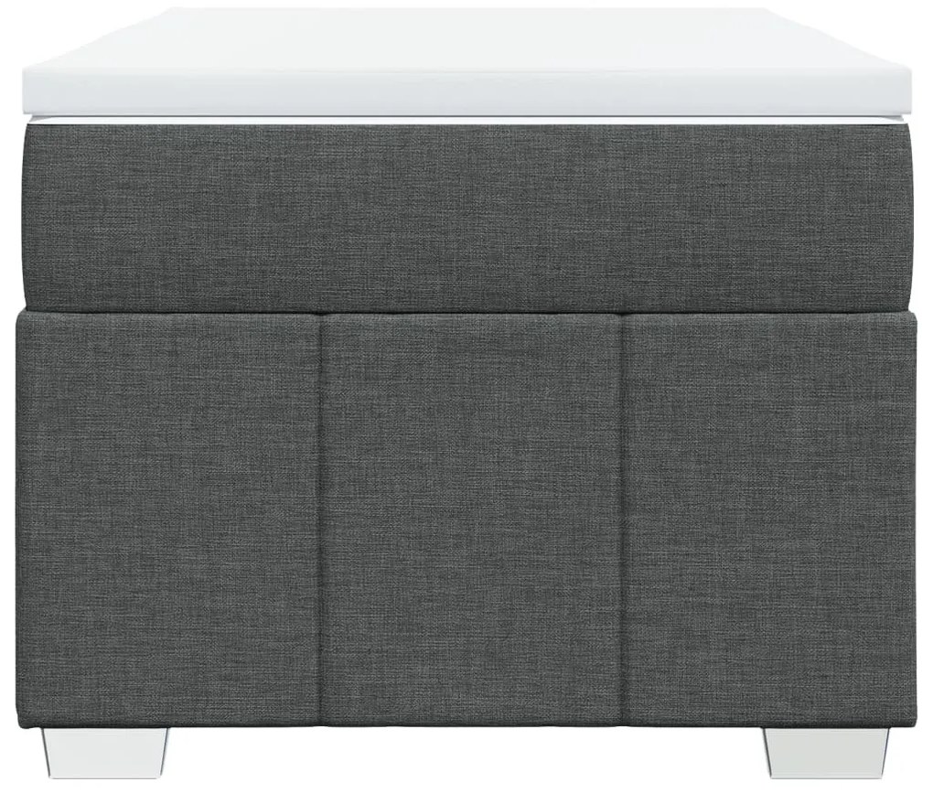 vidaXL Κρεβάτι Boxspring με Στρώμα Σκούρο Γκρι 80x200 εκ. Υφασμάτινο