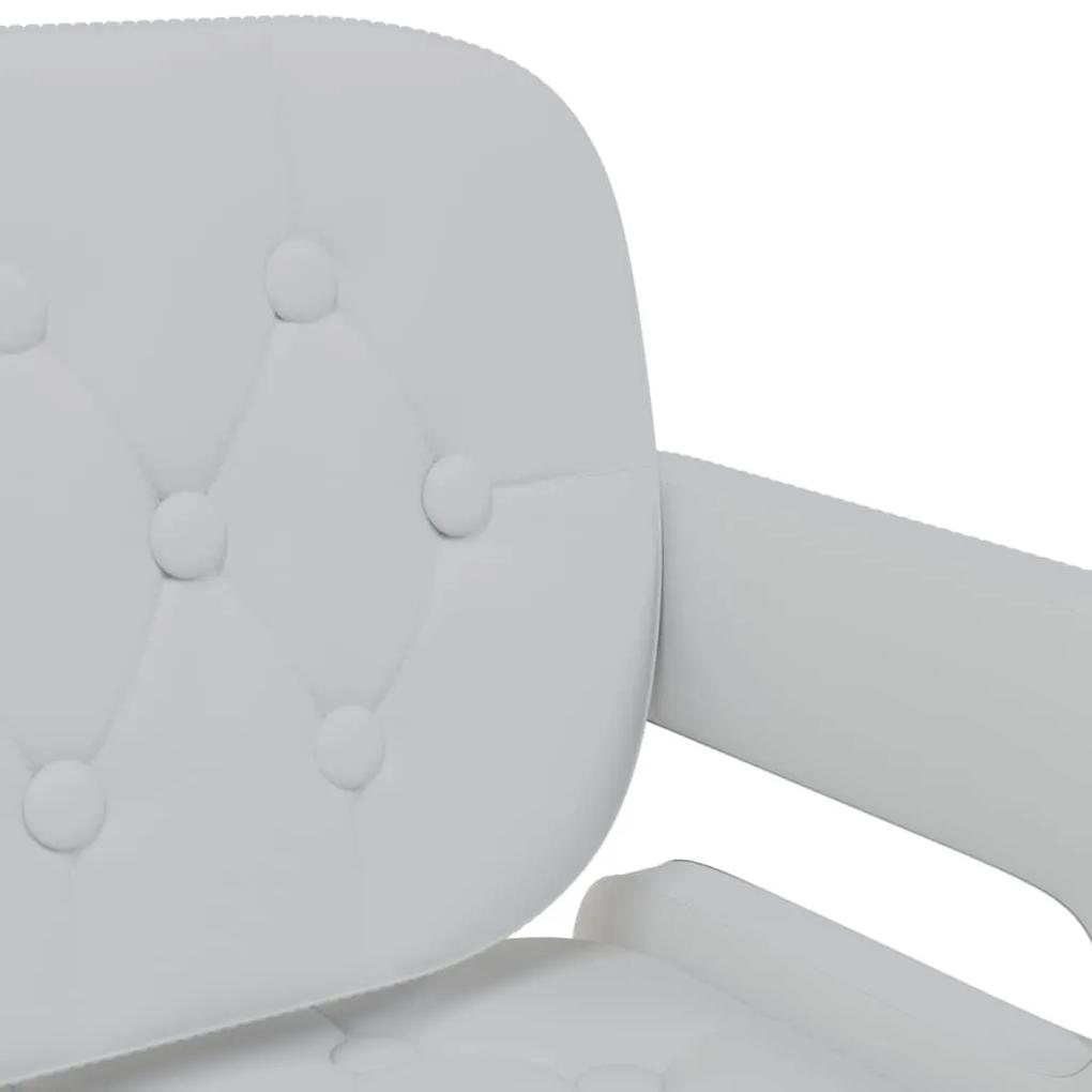 Καρέκλες Τραπεζαρίας Περιστρεφόμενες 2 τεμ. Λευκές Συνθ. Δέρμα - Λευκό