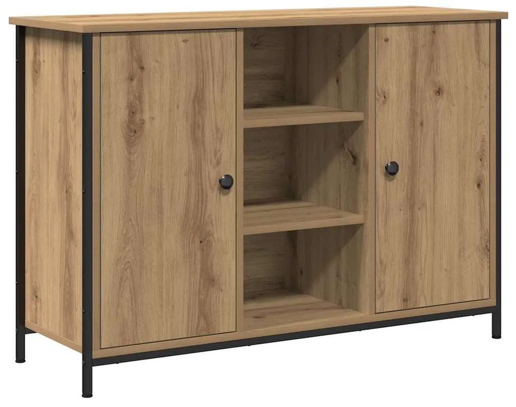 vidaXL Πλαϊνό γραφείο artisan δρυς 100 x 35 x 70 εκ.