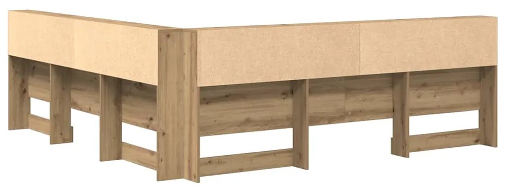 vidaXL Κεφαλάρι Αποθήκης με ράφι Artisan Oak 200 cm Επεξεργασμένο ξύλο