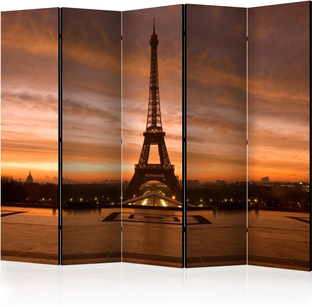 Διαχωριστικό με 5 τμήματα - Eiffel tower at dawn II [Room Dividers]