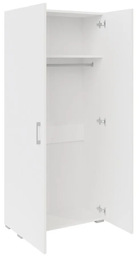 Ντουλάπα Comfivo R104, Άσπρο, 190x80x55cm, 58 kg, Πόρτες ντουλάπας: Με μεντεσέδες | Epipla1.gr